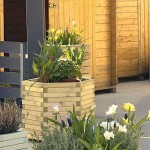 Wooden Hexagonal Pot 56(H)xΦ65cm - Pots & Planters