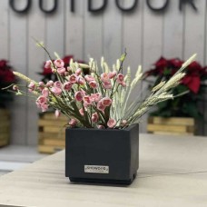 Planter - Cachepot Dark Grey 15(H)x18x18cm Impregnated 