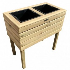 Planter with 2 Cachepot & Legs 85(H)x43x80cm