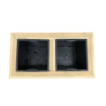 Ξύλινη Ζαρντινιέρα με Κασπώ 2 Θέσεων 40(Υ)x43x80cm - Εμποτισμένες Ξύλινες Ζαρντινιέρες Ξύλινη Ζαρντινιέρα με Κασπώ 2 Θέσεων 40(Υ)x43x80cm