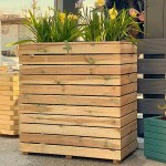 Wooden Planter 2 Cachepot 85(H)x43x80cm