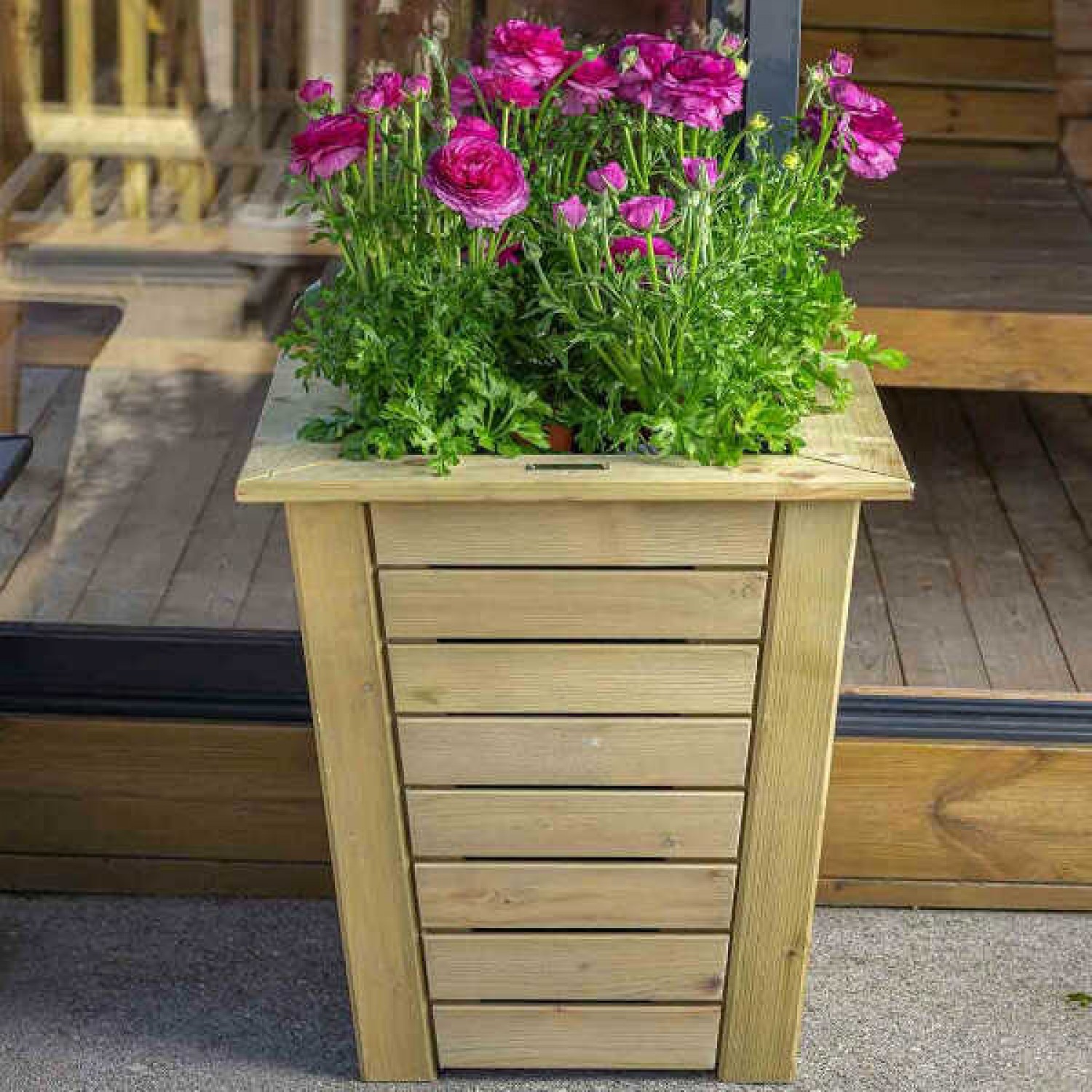 Ξύλινη Γλάστρα Κωνική 77(Υ)x65x65cm - Εμποτισμένες Τετράγωνες Ξύλινες Γλάστρες Ξύλινη Γλάστρα Κωνική 77(Υ)x65x65cm - Ξύλινες Γλάστρες