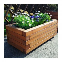 Ζαρντινιέρα Ξύλινη 40(Υ)x50x100cm Παραλληλόγραμμη Γλάστρα 