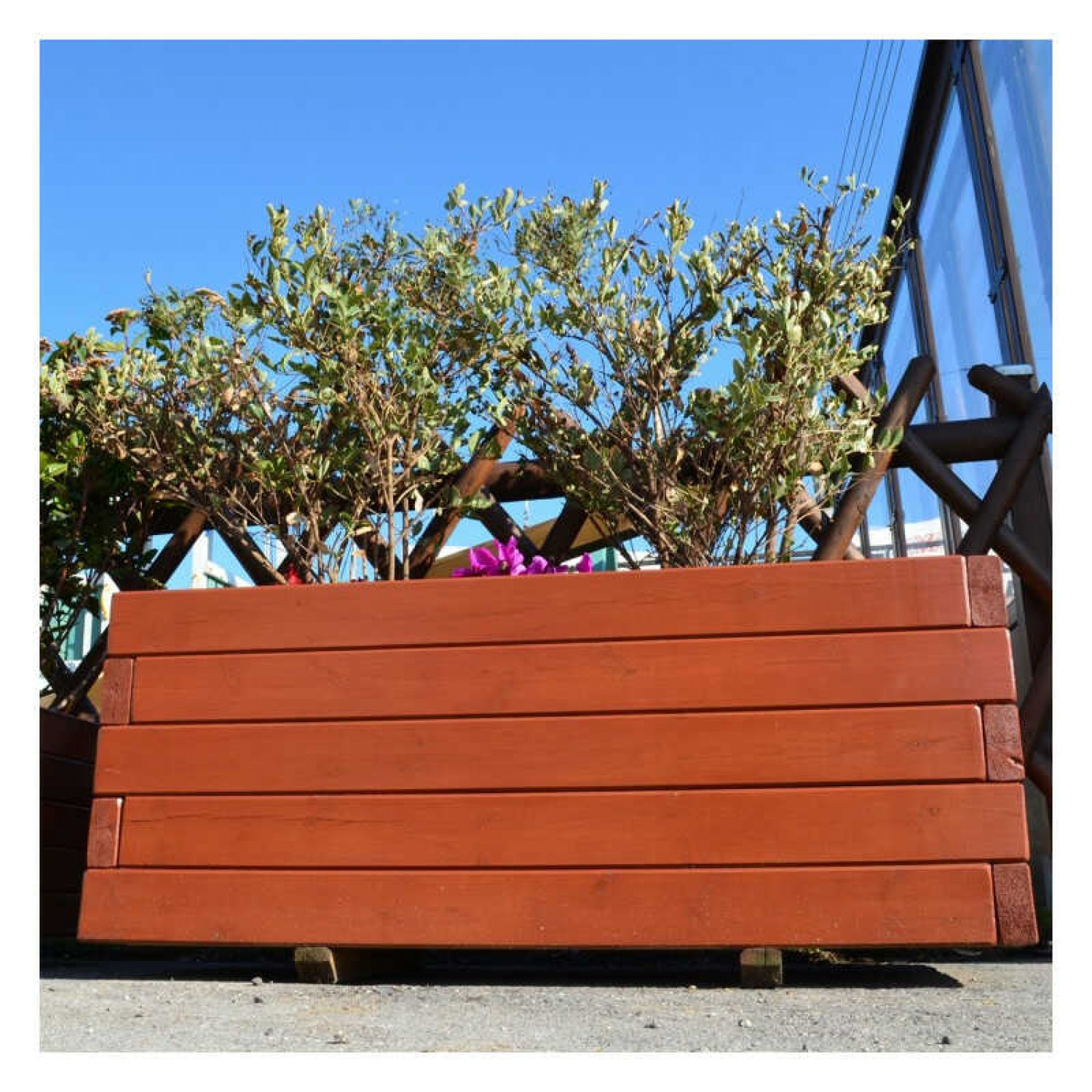 Ζαρντινιέρα Ξύλινη 50(Υ)x50x120cm Παραλληλόγραμμη Γλάστρα 