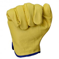 Yellow Calf Leather Safety Work Gloves