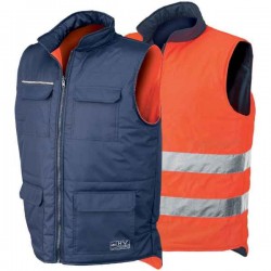 Γιλέκο-Επενδύτης Δύο Όψεων Ανακλαστικός Class 2 Πορτοκαλί/Μπλε ISSALINE - Ανακλαστικά Γιλέκα-Επενδύτες Δουλειάς