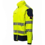 PAYPER Screen Reflective Jacket Yellow & Hood Softshell-Fluorescent - High-Visibility Fluorescent Work Jackets