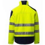 PAYPER Screen Reflective Jacket Yellow & Hood Softshell-Fluorescent - High-Visibility Fluorescent Work Jackets