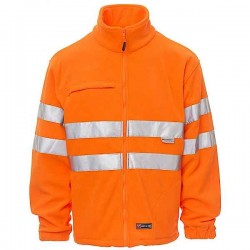 PAYPER Light Reflective Jacket-Fleece Orange Fluorescent PAYPER Light Reflective Jacket-Fleece Orange Fluorescent - High-Visibility Fluorescent Work Jackets