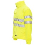 PAYPER Light Reflective Jacket-Fleece Yellow Fluorescent - High-Visibility Fluorescent Work Jackets