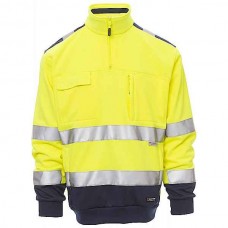 PAYPER Vision Reflective Jacket-Sweatshirt Yellow Fluorescent - High-Visibility Fluorescent Work Jackets