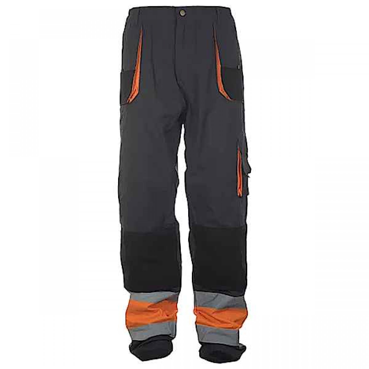 ATLANTIS 0260 Reflective Man Work Trousers Grey Multi-Pocket - Hi-Visibility Work Pants