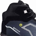 BASE Oren Top S3 ESD SRC Safety Ankle Boots Unisex Black-Grey Water-Resistant - Ankle Support Safety Boots