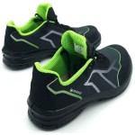 BASE Oren S3 SRC Safety Low Shoes Unisex Black-Green Water-Resistant - Safety Low Shoes