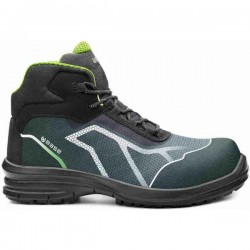 BASE Oren Top S3 SRC Safety Ankle Boots Unisex BASE Oren Top S3 SRC Safety Ankle Boots Unisex Black-Green Water-Resistant - Ankle Support Safety Boots