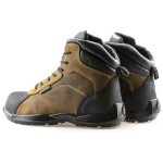 BASE Rafting Top Water-Resistant Safety Work Ankle Boots S3 SRC Brown-Black - Ankle Support Safety Boots