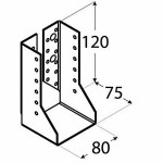 Folded Joist Hanger 80x120x75mm DOMAX Galvanized WBZ 26