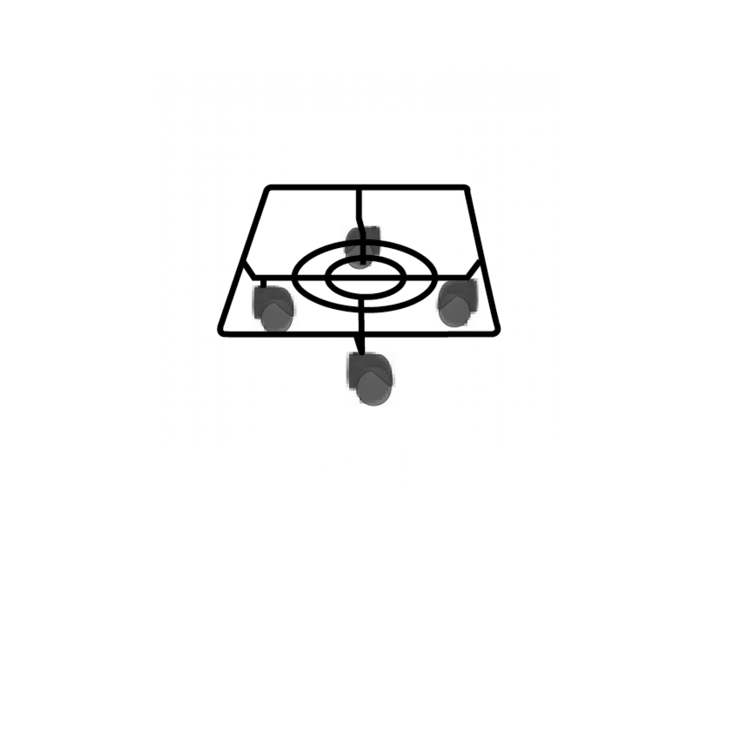 Μεταλλικές Βάσεις Με Ρόδες 16x16x10cm   |kipogeorgiki.gr