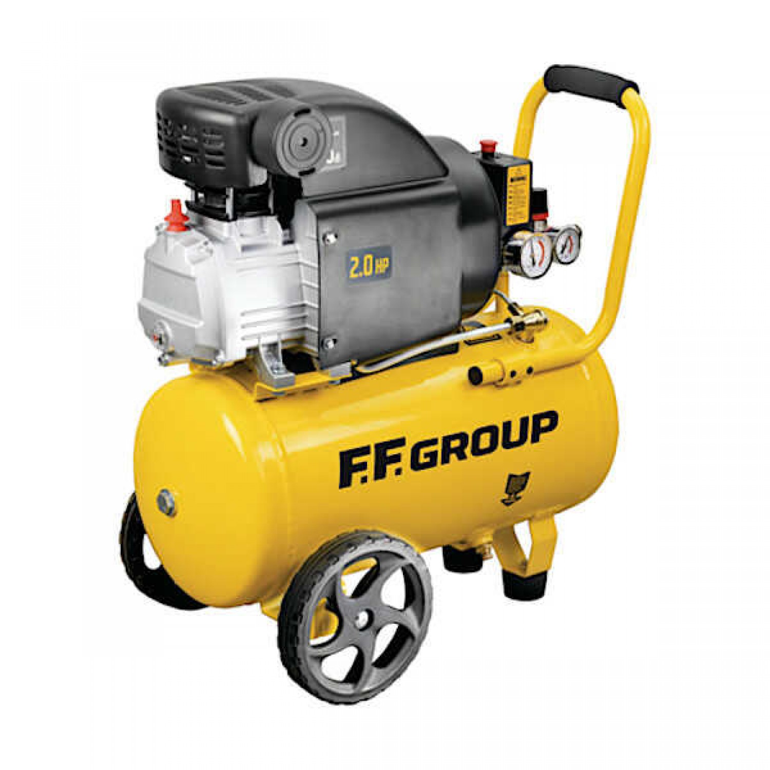 Lubricated Direct-Driven Air Compressor 1-Phase AC-D 24/2MC EASY FF Group - Air Compressors Air Compressor AC-D 24/2MC Easy 2hp with Tank 24lt FF Group