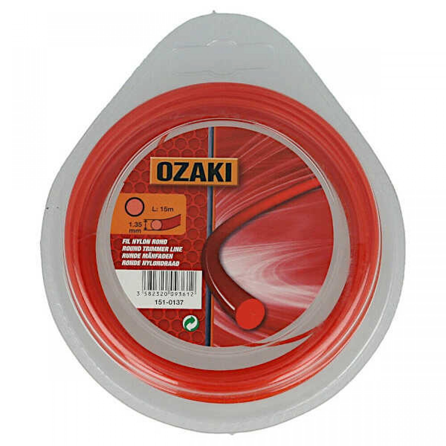 Μεσινέζα Στρογγυλή 1,35mm x 15m OZAKI - Μεσινέζες