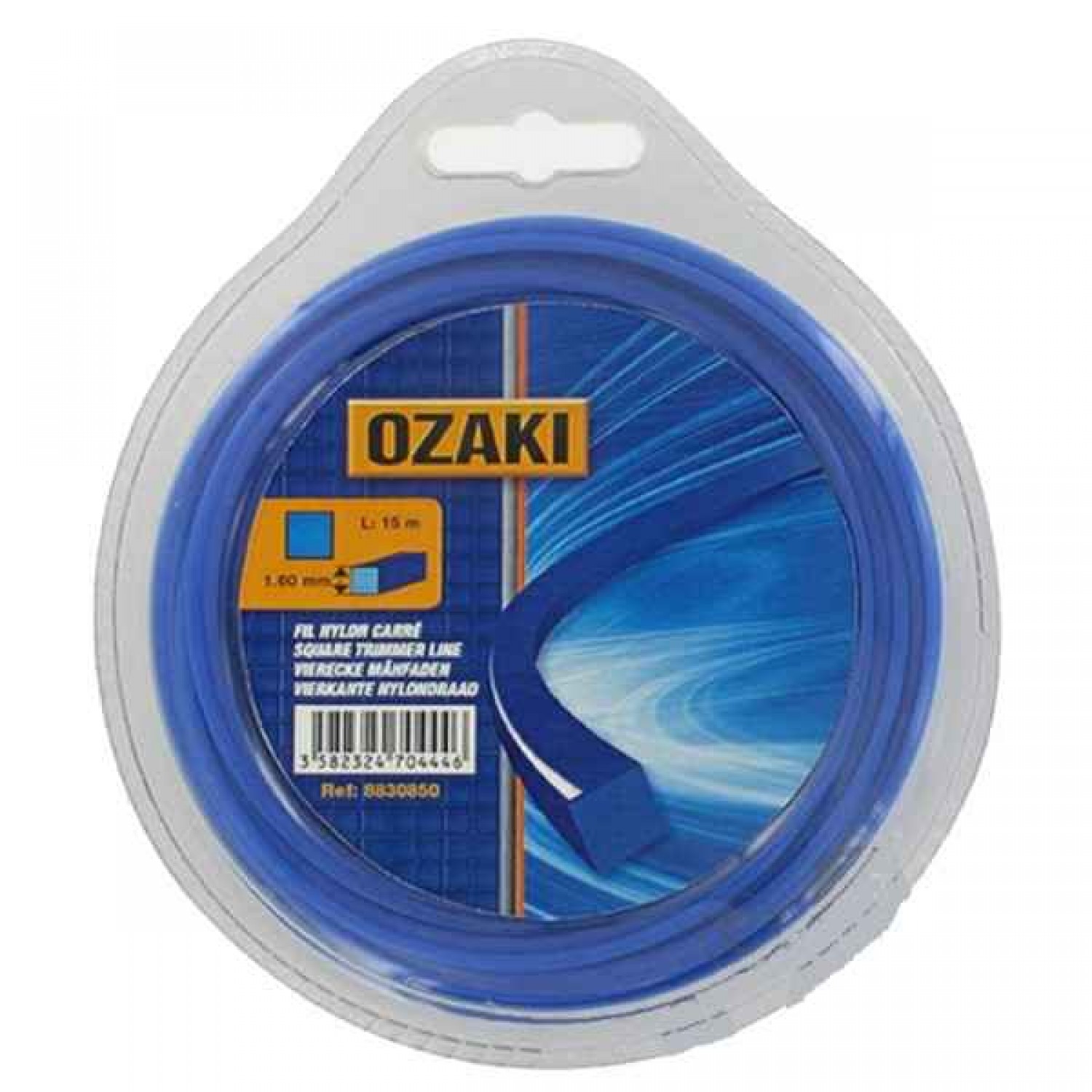 Μεσινέζα Τετράγωνη 2,4mm x 15m OZAKI - Μεσινέζες Τετράγωνες Θαμνοκοπτικών