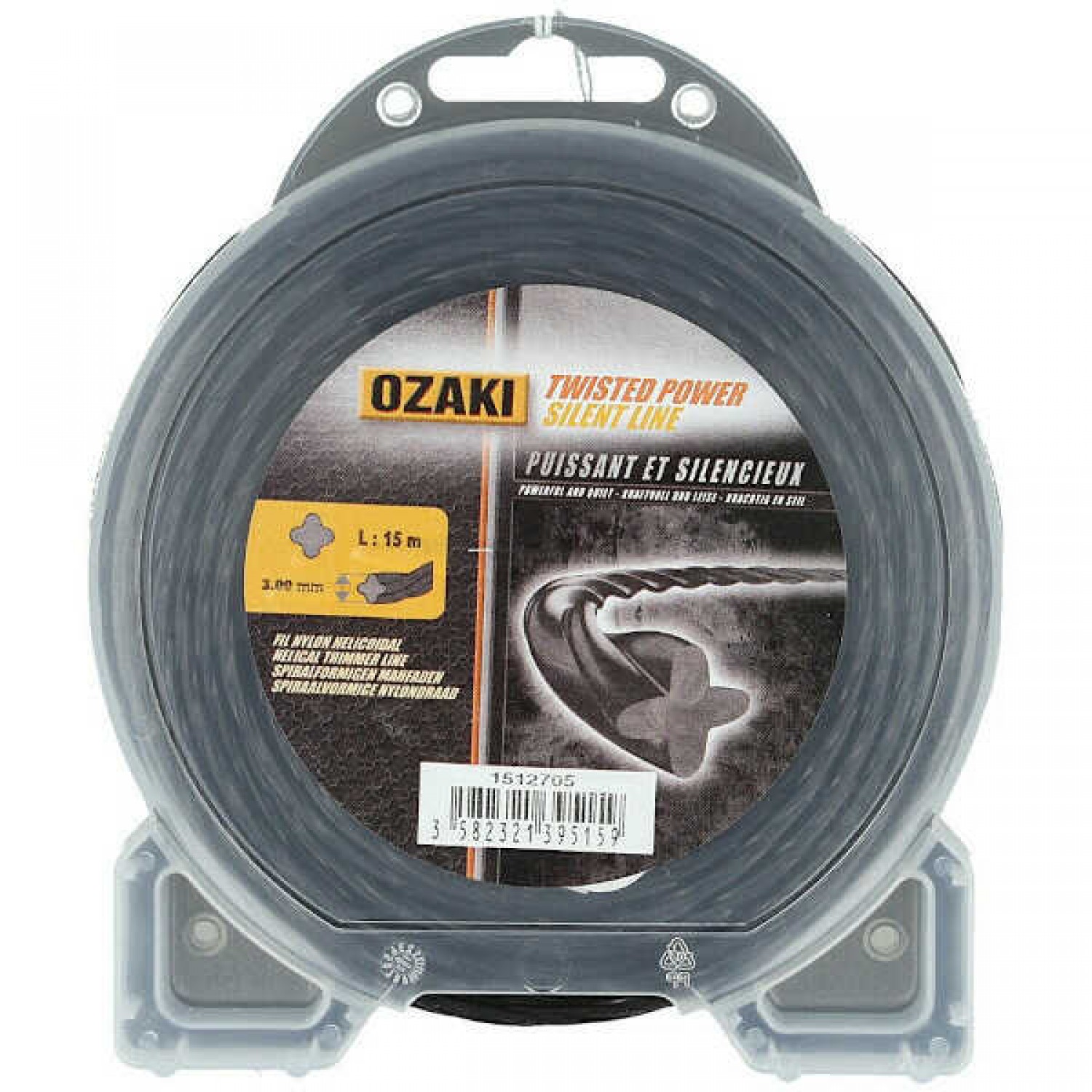 Μεσινέζα Στριφτή 3,0mm x 15m OZAKI - Μεσινέζες-Πετονιές Θαμνοκοπτικών Μεσινέζα Στριφτή 3,0mm x 15m OZAKI - Μεσινέζες