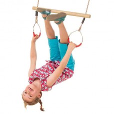 KBT Wooden Ring Trapeze With Metal Rings 58x15.8x3.5cm for Childrens - Trapeze With Rings
