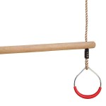 KBT Wooden Ring Trapeze With Metal Rings 58x15.8x3.5cm for Childrens - Trapeze With Rings