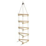 Σκάλα Αναρρίχησης 3 Πλευρών 210cm με Σχοινιά & Ξύλο KBT - Παιχνίδια για Σκαρφάλωμα & Αναρριχήσεις