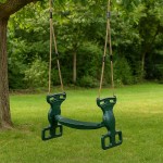 Παιδικό Διπλό Κάθισμα-Κούνια Σκούρο Πράσινο Χρώμα - Παιδικές Κούνιες-Καθίσματα