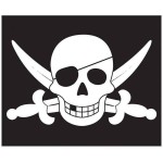 Παιδική Σημαία με Ανέλκυση ΠΕΙΡΑΤΗΣ 55x45cm & Σχοινί-KBT - Παιδικές Σημαίες Παιχνιδιού-Φαντασίας