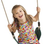 Flexible Wraparound Green Swing Seat for Childrens - Kids Plastic Swings