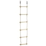 6 Climbing Steps Wooden Children's Rungs Rope Ladder - Childrens Climbing Ladders & Nets