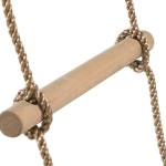 6 Climbing Steps Wooden Children's Rungs Rope Ladder - Childrens Climbing Ladders & Nets