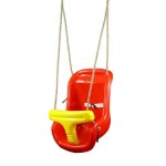 Baby Swing Seat with T-Bar Safety 28x36x42cm-Red Yellow - Plastic Swings for Toddlers