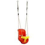 Baby Swing Seat with T-Bar Safety 28x36x42cm-Red Yellow - Plastic Swings for Toddlers