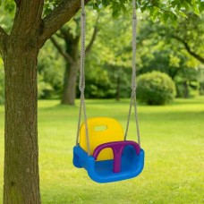 Baby Swing Seat with Safety Belt 3-in-1 Yellow-Mauve-Blue - Plastic Swings for Toddlers