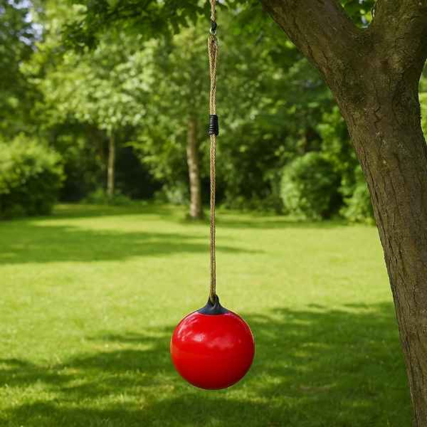 Κούνια Σημαδούρα Παιδικής Χαράς Ø29cm με Σχοινί-Κόκκινη - Πλαστικές Κούνιες-Σημαδούρες