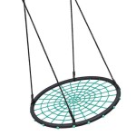 Nest Swing Ø120cm with 4-Point Suspension Black-Green - Swings for Children