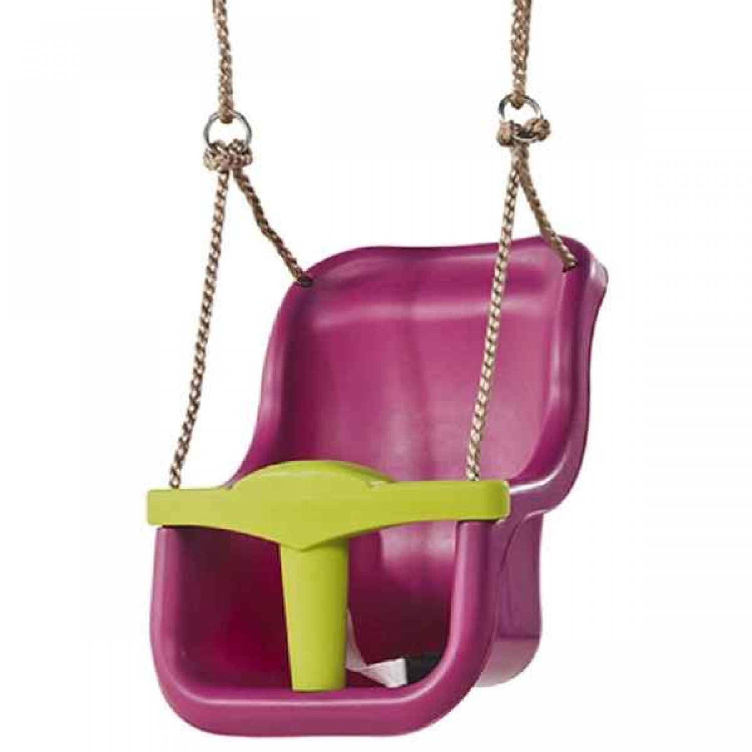 Baby Seat With T-Bar Safety 28x36x42cm Purple-Lime Green - Swing Seats for Babies