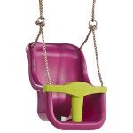 Baby Seat With T-Bar Safety 28x36x42cm Purple-Lime Green - Swing Seats for Babies