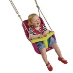 Baby Seat With T-Bar Safety 28x36x42cm Purple-Lime Green - Swing Seats for Babies