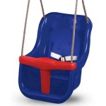 Baby Seat With T-Bar Safety 28x36x42cm Blue-Red - Swing Seats for Babies