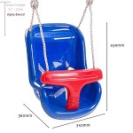 Baby Seat With T-Bar Safety 28x36x42cm Blue-Red - Swing Seats for Babies