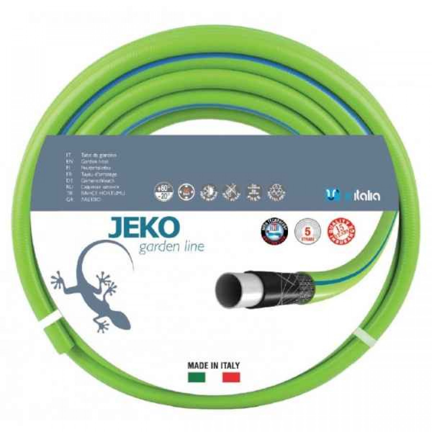 Garden Hose JEKO 1/2" 15m RR ITALIA - Gardening and Outdoor Watering Hoses