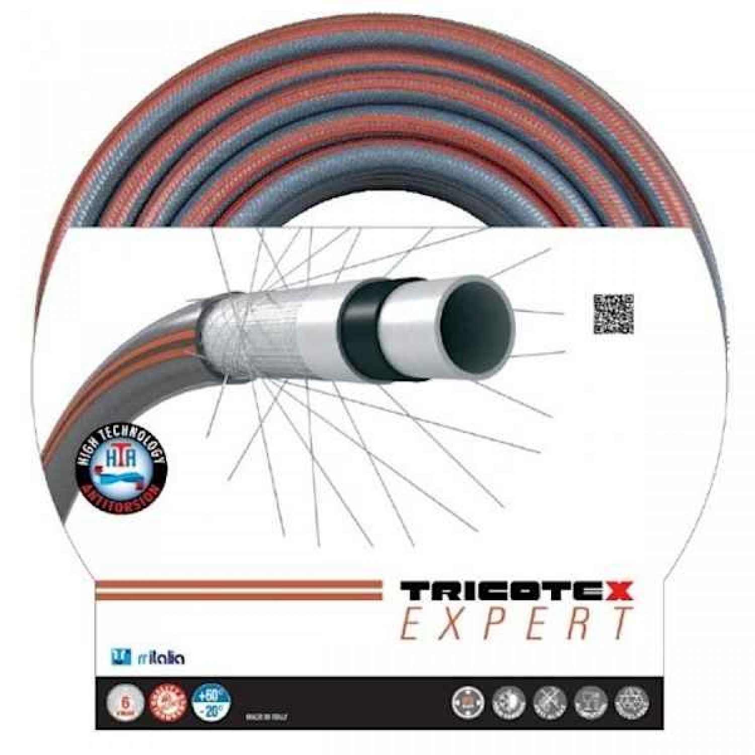 Garden Hose TRICOTEX EXPERT 3/4" 25m RR ITALIA Garden Hose TRICOTEX EXPERT 3/4" 25m RR ITALIA - Gardening and Outdoor Watering Hoses