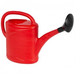 Ποτιστήρι Πλαστικό 12lt Κόκκινο Κήπου με Λαβή & Στόμιο Ντους MICPLAST - Ποτιστήρια με Διάτρητο Ακροφύσιο