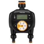 FISKARS CF Dual Output Battery Powered Water Timer - Automatic Irrigation Controllers & Timers