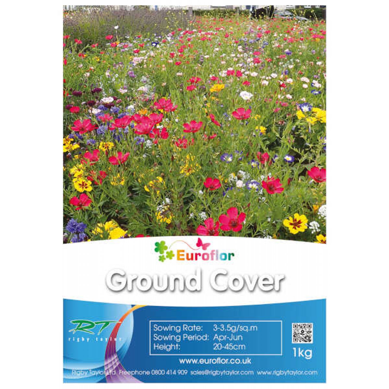Σπόροι Μείγμα Ground Cover 1kg για Αστικά Λιβάδια EUROFLOR