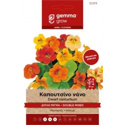 Garden Nasturtium Dwarf Double Mix 2g Seeds (T. majus)